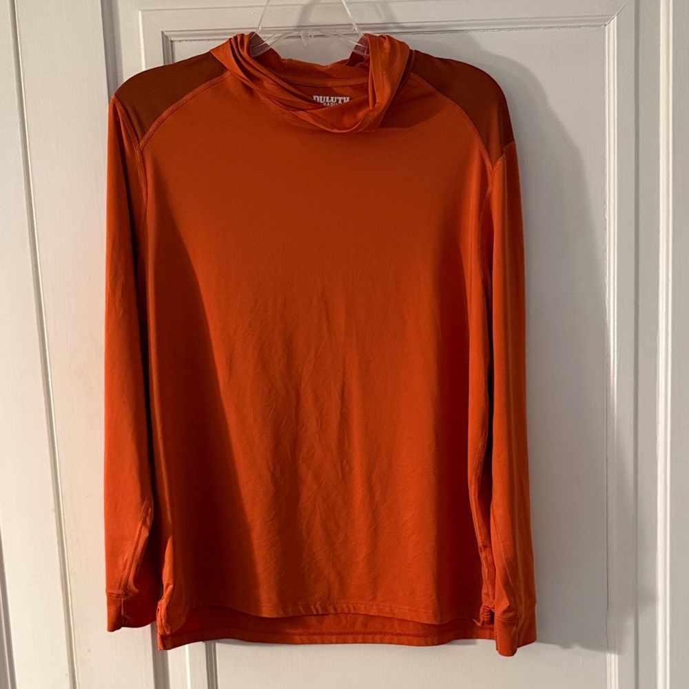 Duluth Trading Co Vibrant Orange Standard Fit Hoodie Pullover